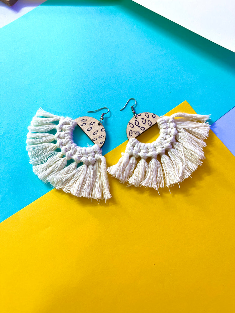 Handmade Macrame Earrings - Pure Cotton