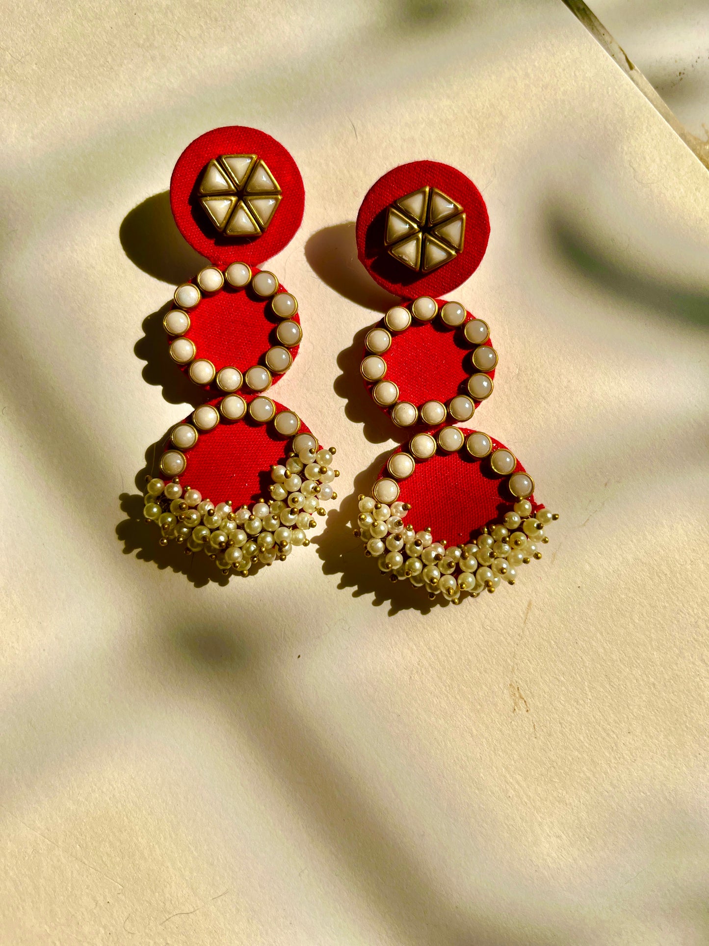 Read Three Layer Handmade Fabric Earring