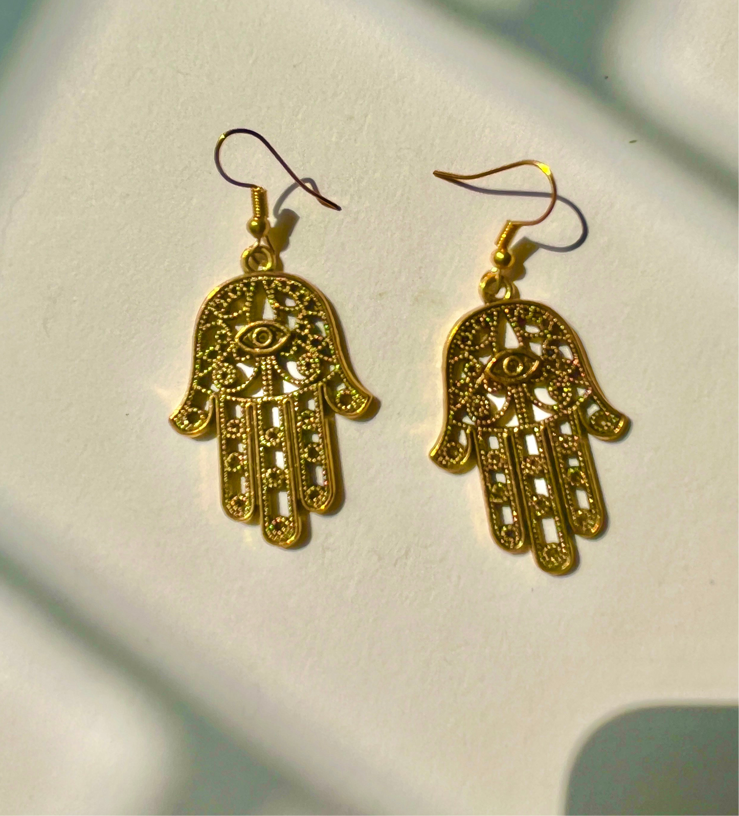 Golden Evil Eye Handmade Earrings