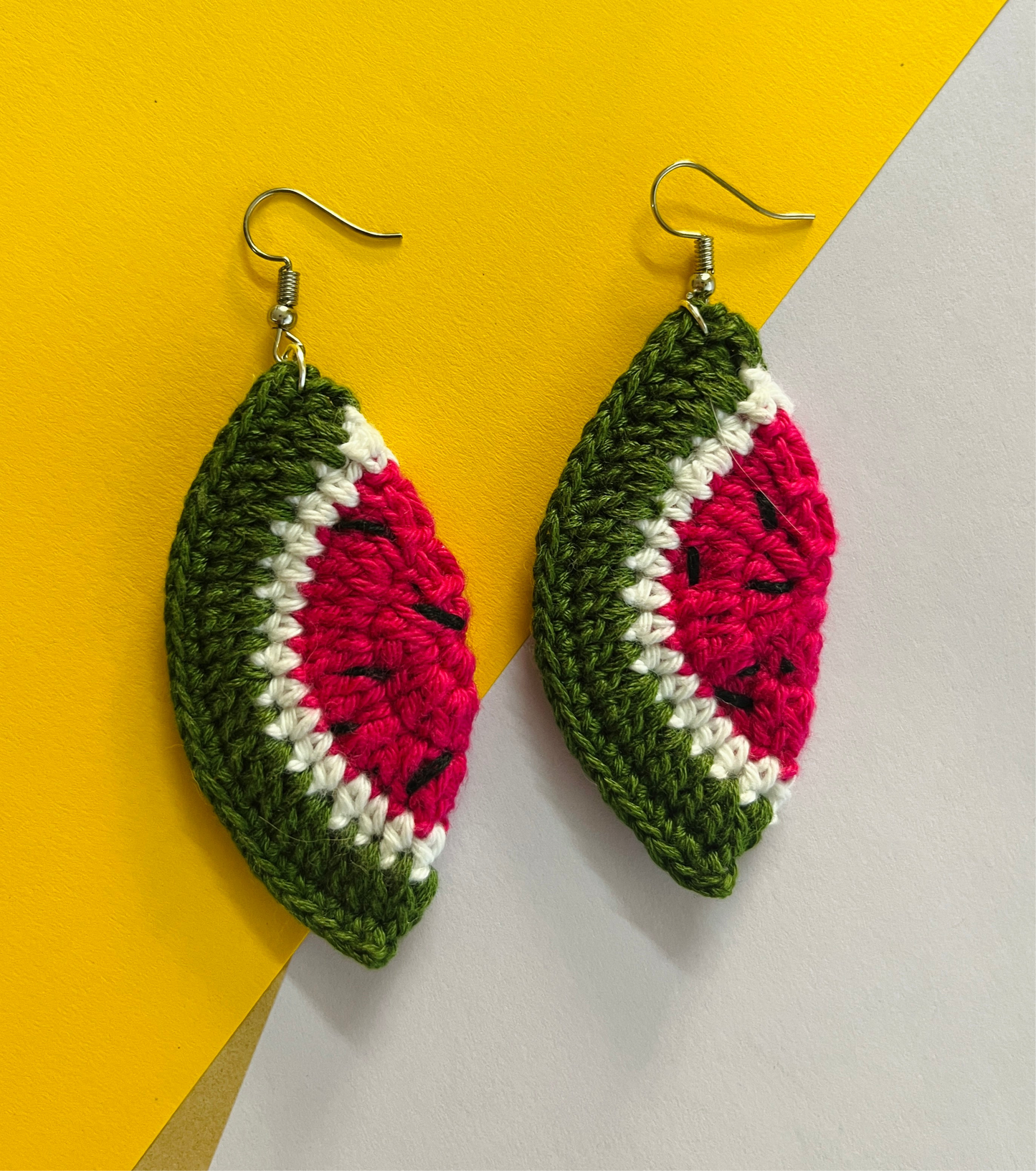 Watermelon Shape Handmade Crochet Earrings